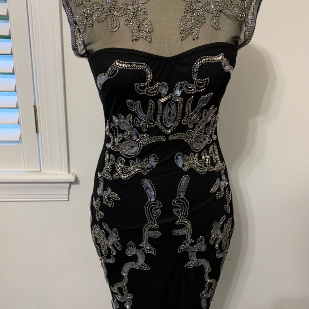 Cache Sequined Dress Size 4 - image 5